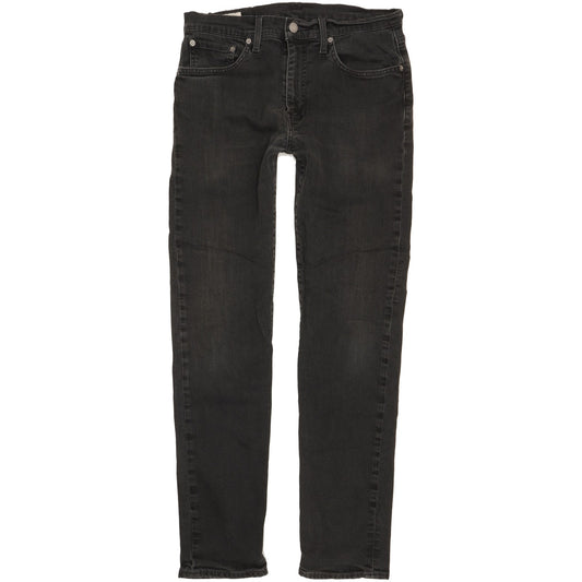 Levi's 502 Men Black Tapered Regular Stretch Jeans W32 L32