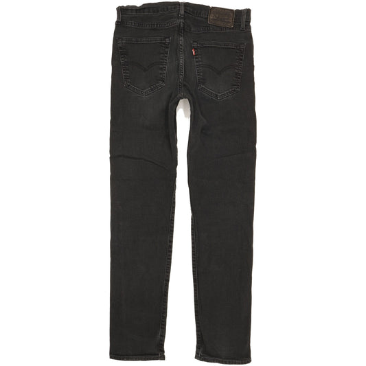 Levi's 502 Men Black Tapered Regular Stretch Jeans W32 L32