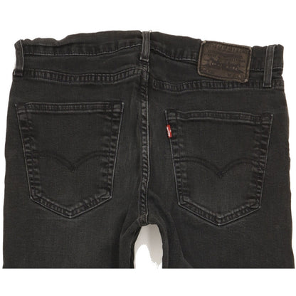 Levi's 502 Men Black Tapered Regular Stretch Jeans W32 L32