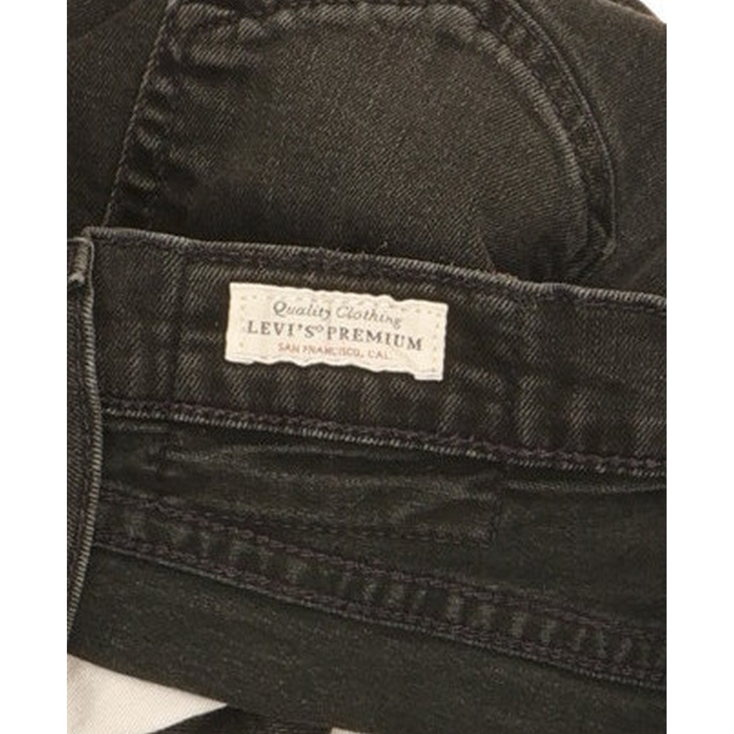 Levi's 502 Men Black Tapered Regular Stretch Jeans W32 L32