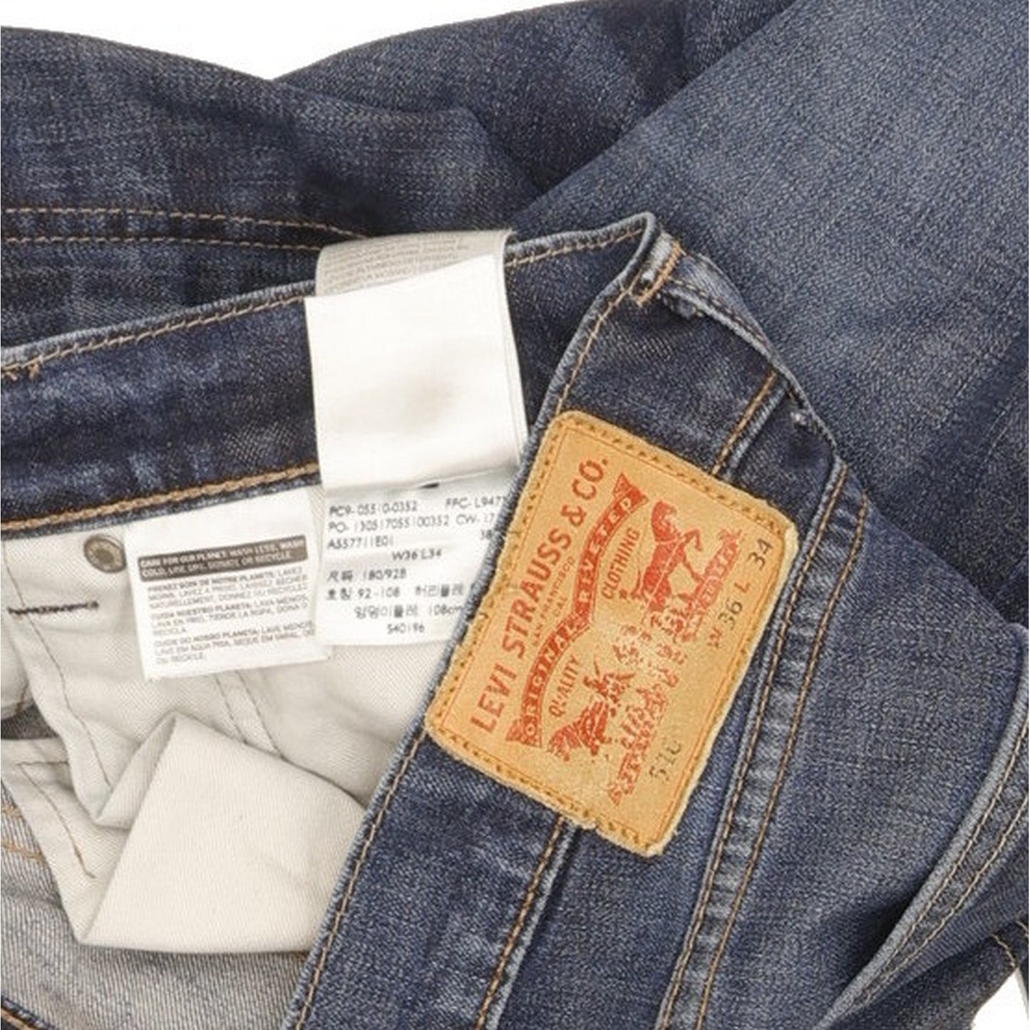 Levi's 510 Men Blue Skinny Slim Stretch Jeans W36 L34