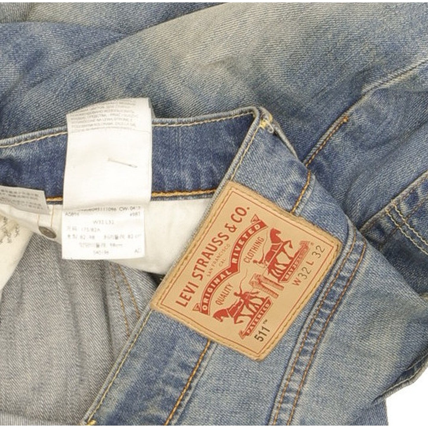 Levi's 511 Men Blue Straight Slim Stretch Jeans W32 L28