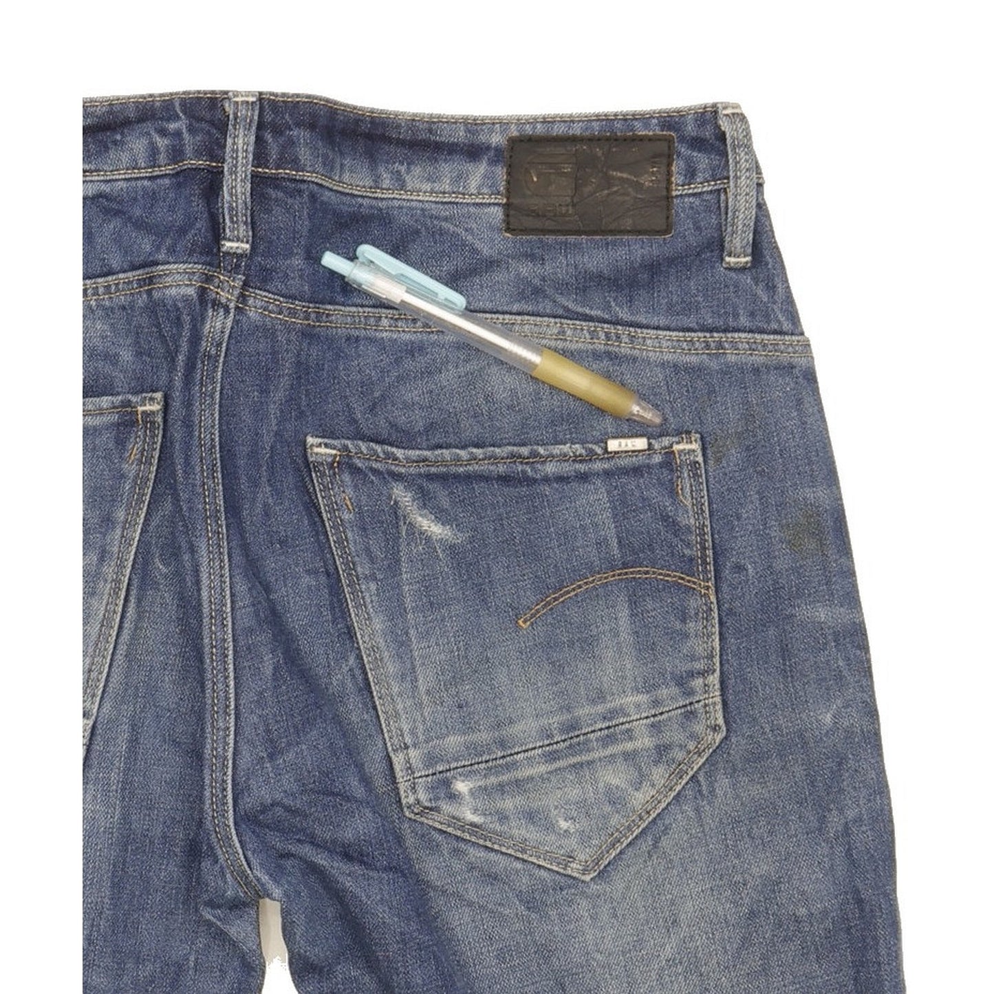 G-Star Arc 3D Men Blue Tapered Relaxed Boyfriend Jeans W28 L30