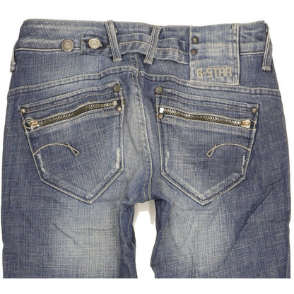G-Star Corvet Women Blue Skinny Slim Stretch Jeans W24 L30