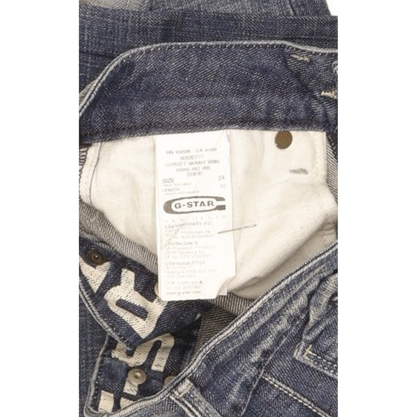 G-Star Corvet Women Blue Skinny Slim Stretch Jeans W24 L30