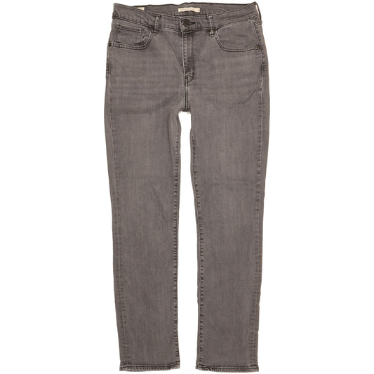 Levi's 724 Grey Straight Slim Stretch Jeans High Waisted W32 L31