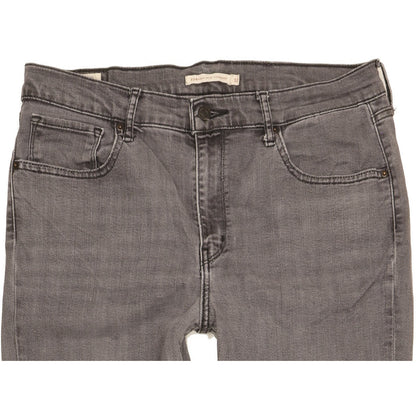 Levi's 724 Grey Straight Slim Stretch Jeans High Waisted W32 L31