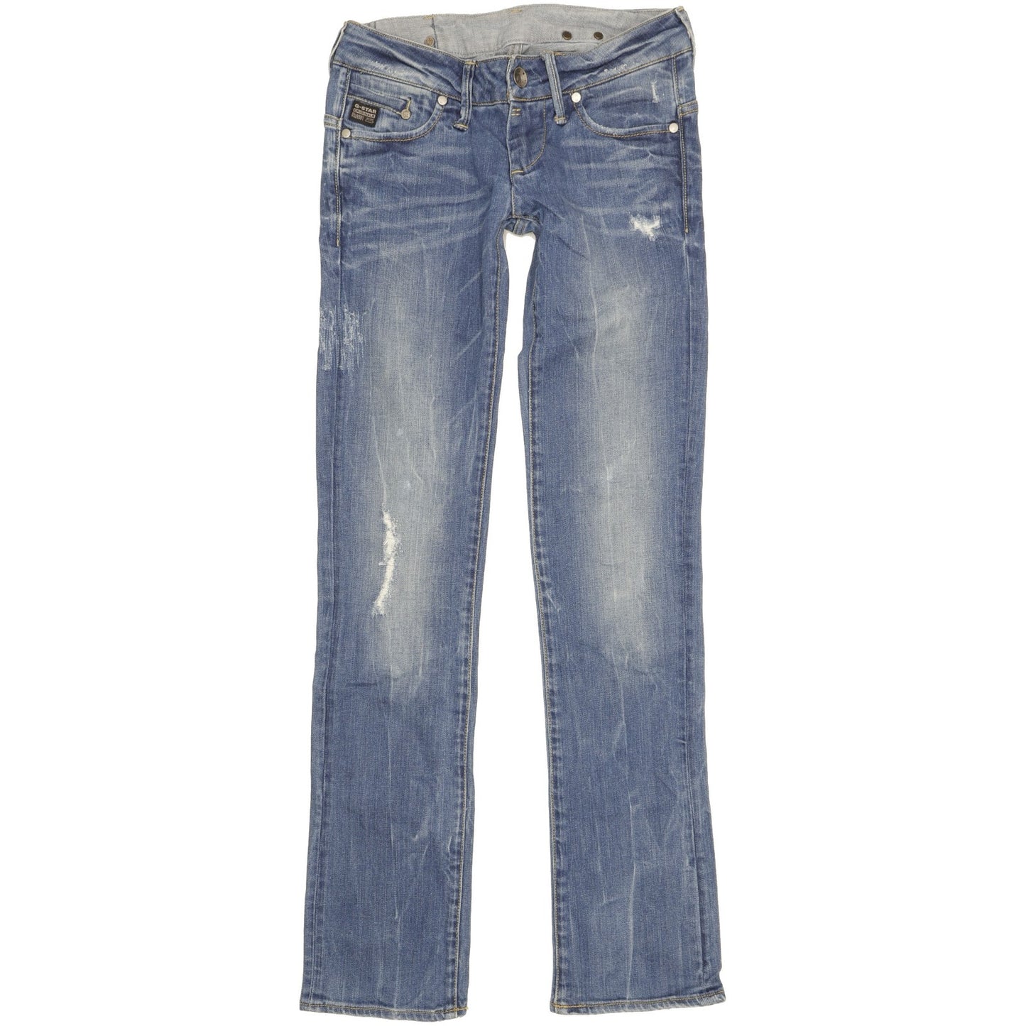 G-Star Midge Women Blue Straight Slim Stretch Jeans W25 L32