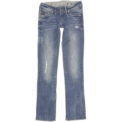 G-Star Midge Women Blue Straight Slim Stretch Jeans W25 L32
