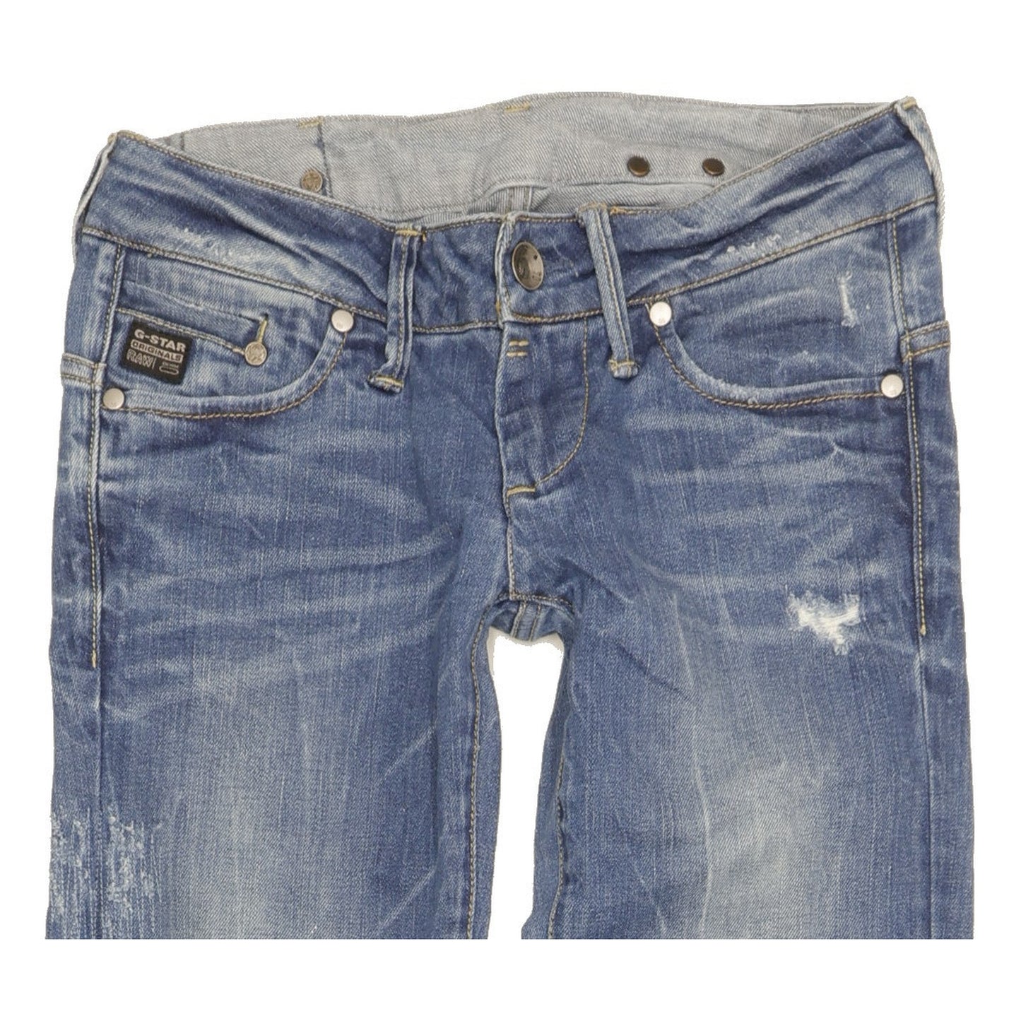 G-Star Midge Women Blue Straight Slim Stretch Jeans W25 L32
