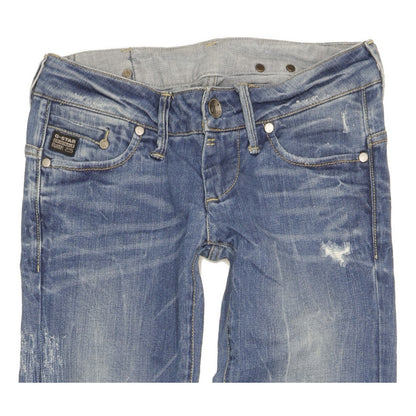 G-Star Midge Women Blue Straight Slim Stretch Jeans W25 L32