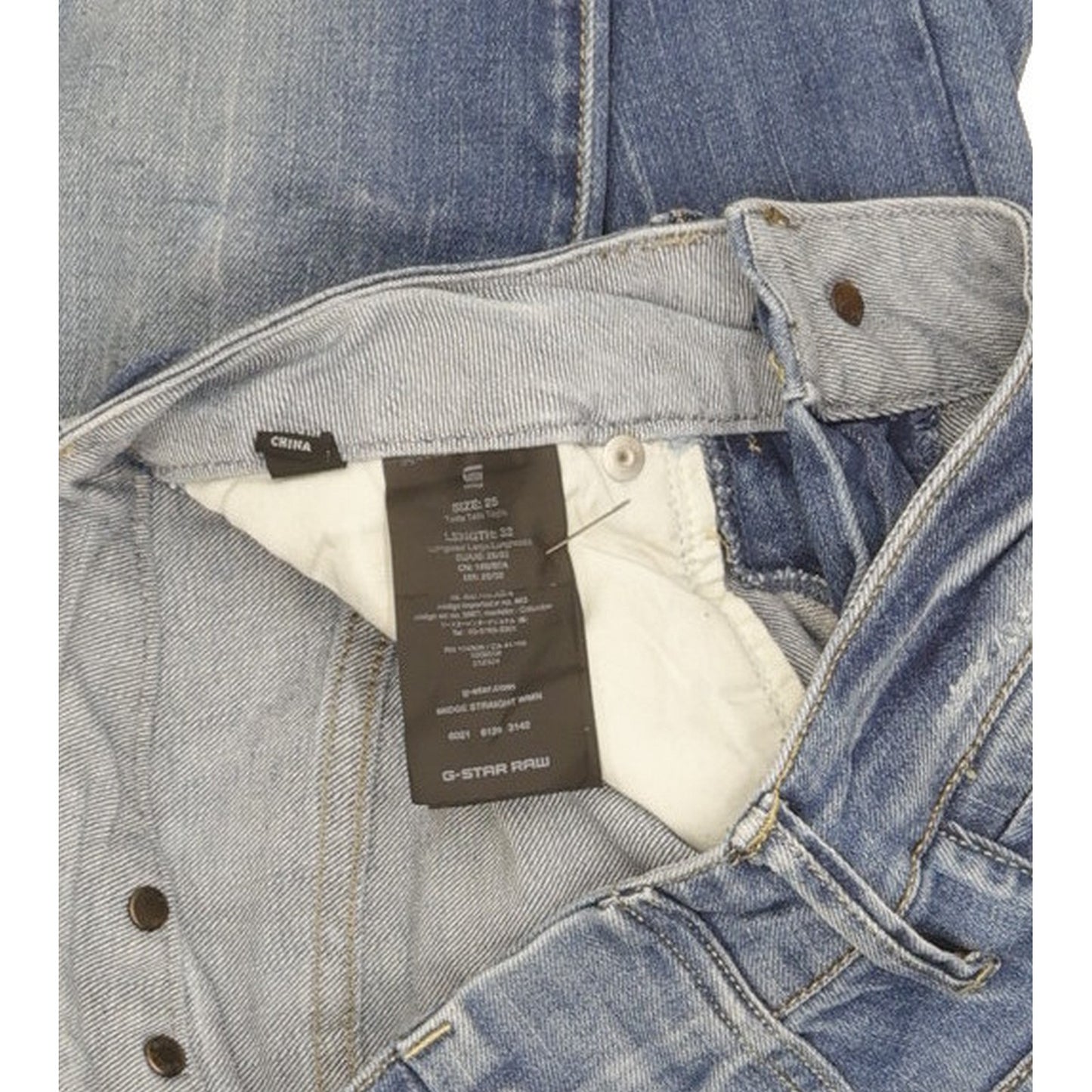 G-Star Midge Women Blue Straight Slim Stretch Jeans W25 L32