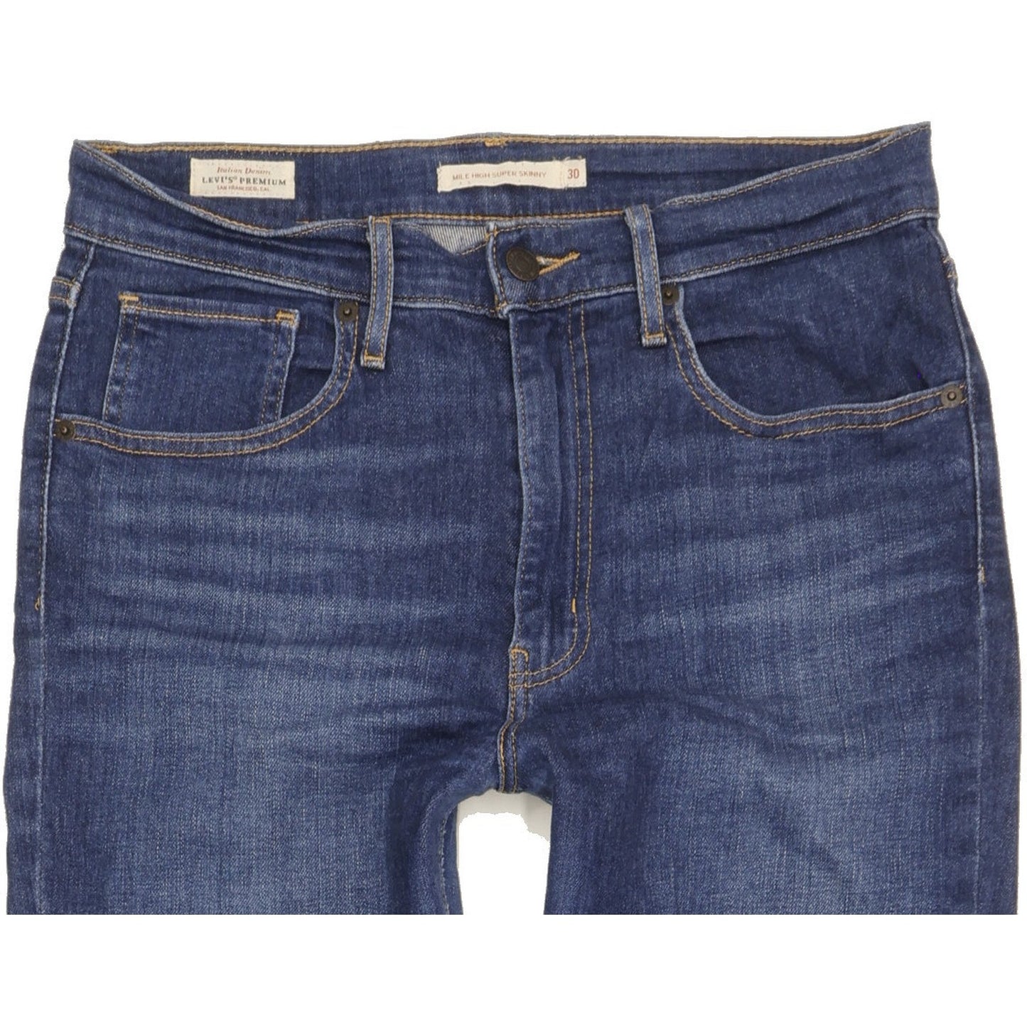 Levi's Mile Blue Skinny Slim Stretch Jeans High Waisted W30 L34