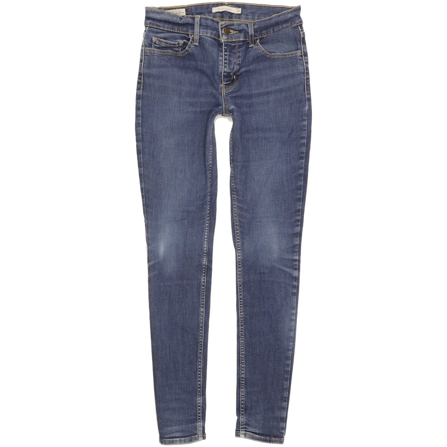 Levi's 710 Super Women Blue Skinny Slim Stretch Jeans W28 L29