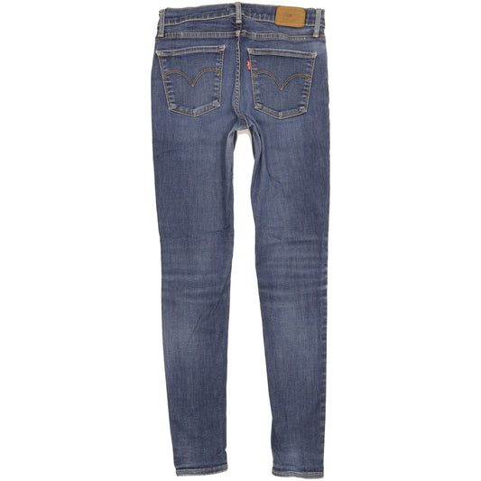Levi's 710 Super Women Blue Skinny Slim Stretch Jeans W28 L29