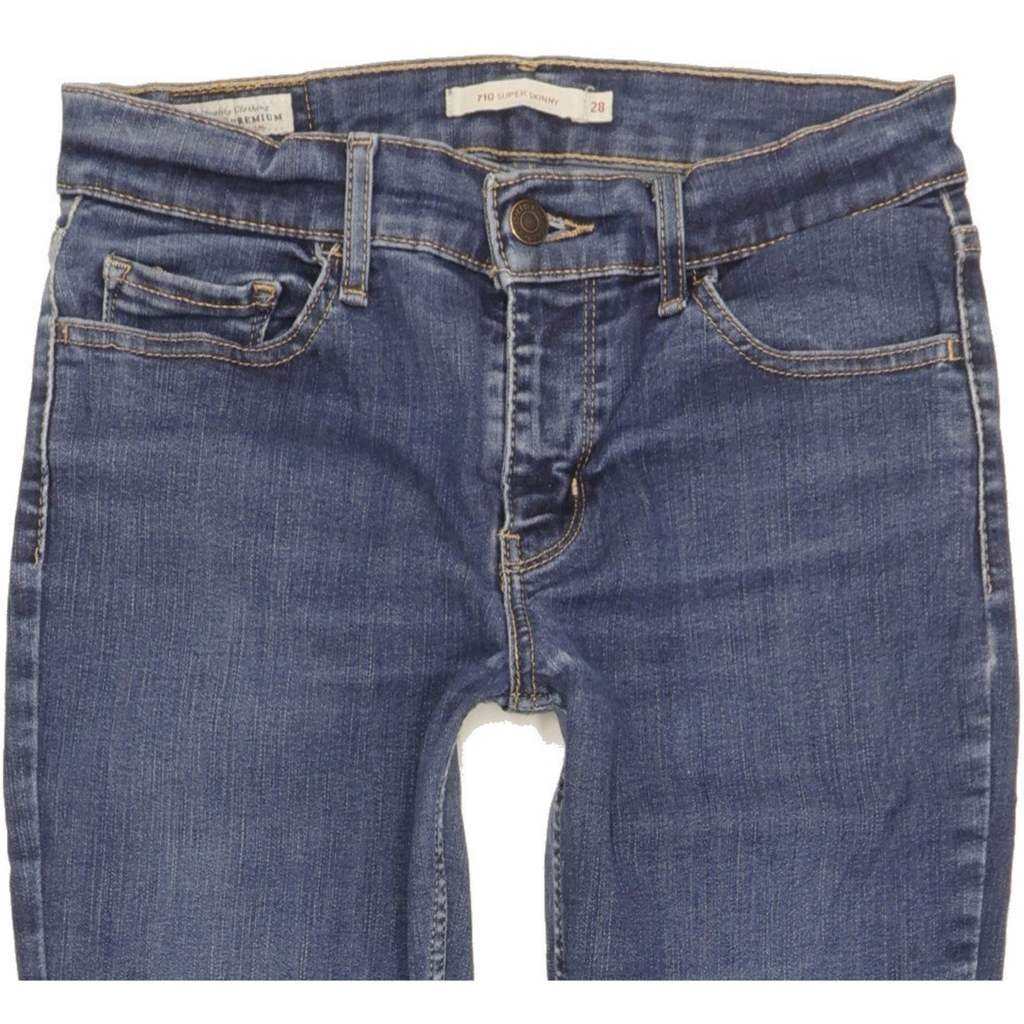 Levi's 710 Super Women Blue Skinny Slim Stretch Jeans W28 L29