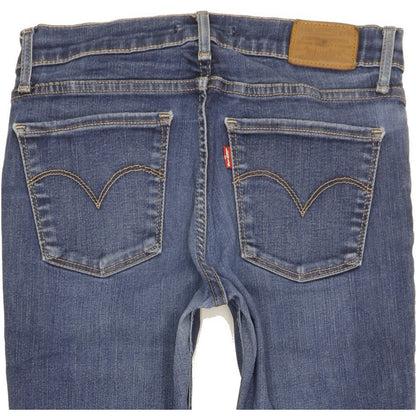 Levi's 710 Super Women Blue Skinny Slim Stretch Jeans W28 L29