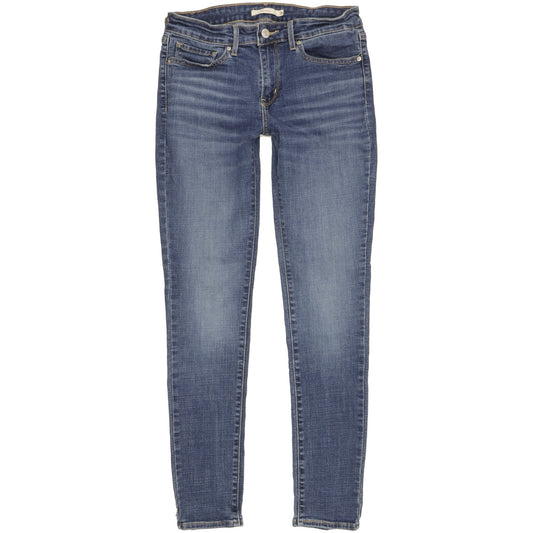 Levi's 711 Women Blue Skinny Slim Stretch Jeans W28 L30