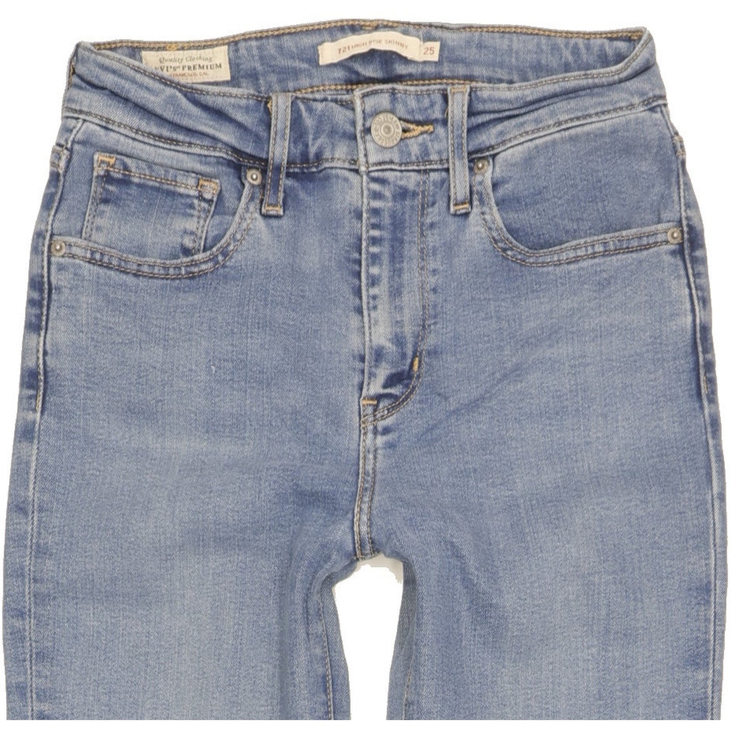 Levi's 721 Women Blue Skinny Slim Stretch Jeans W25 L30