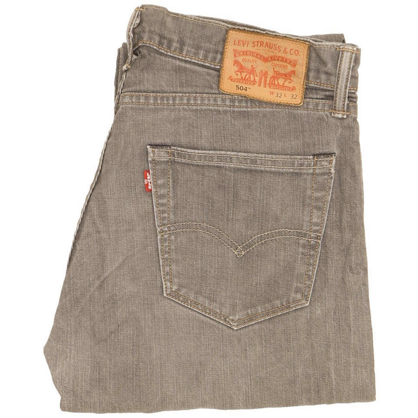 Levi's 504 Men Grey Straight Regular Jeans W32 L31