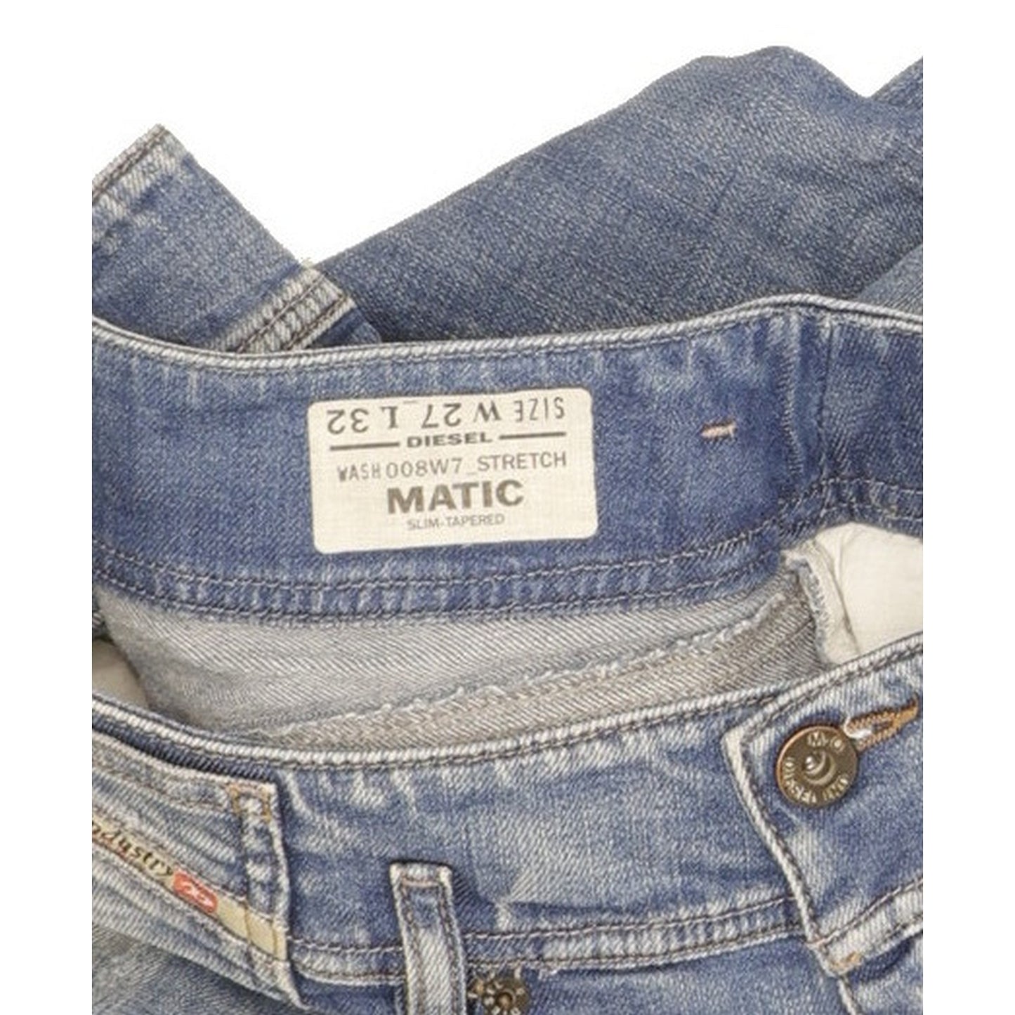 Diesel Matic Women Blue Tapered Slim Stretch Jeans W27 L32