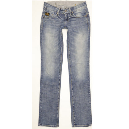 G-Star Women Blue Straight Slim Stretch Jeans W27 L33