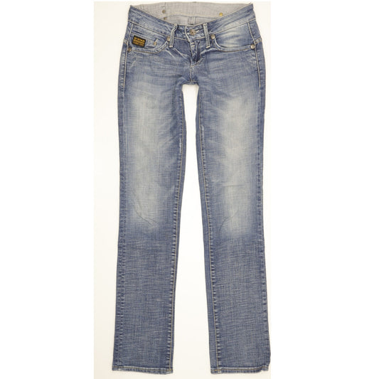 G-Star Women Blue Straight Slim Stretch Jeans W27 L33