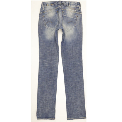 G-Star Women Blue Straight Slim Stretch Jeans W27 L33