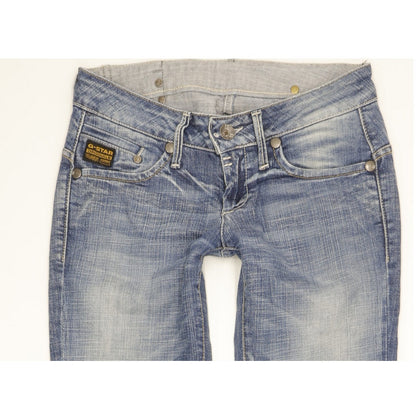 G-Star Women Blue Straight Slim Stretch Jeans W27 L33