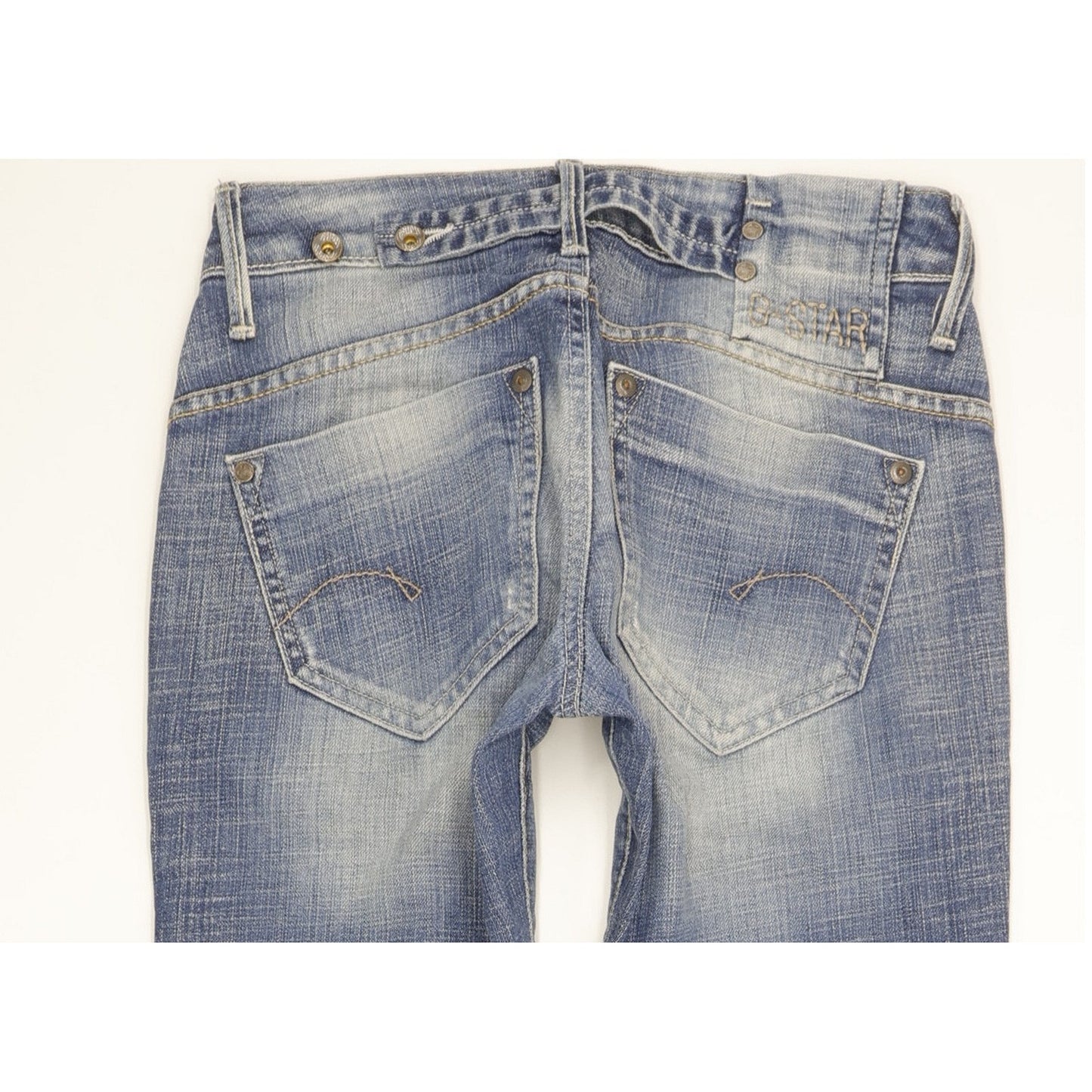 G-Star Women Blue Straight Slim Stretch Jeans W27 L33