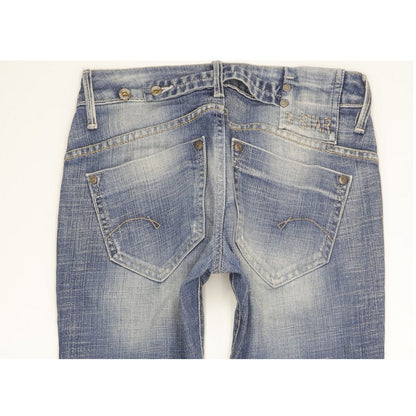 G-Star Women Blue Straight Slim Stretch Jeans W27 L33