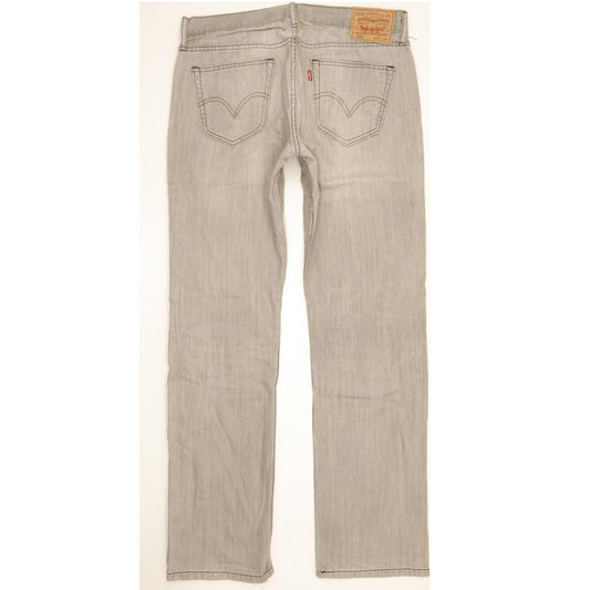 Levi's 514 Men Grey Straight Slim Jeans W33 L34