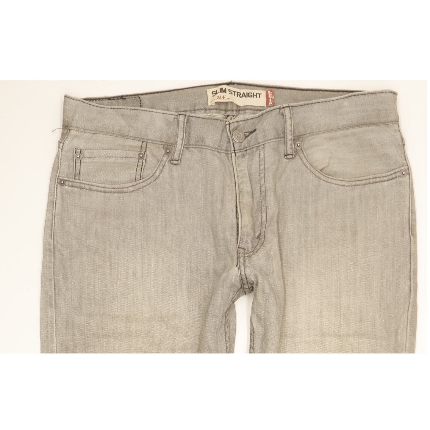 Levi's 514 Men Grey Straight Slim Jeans W33 L34