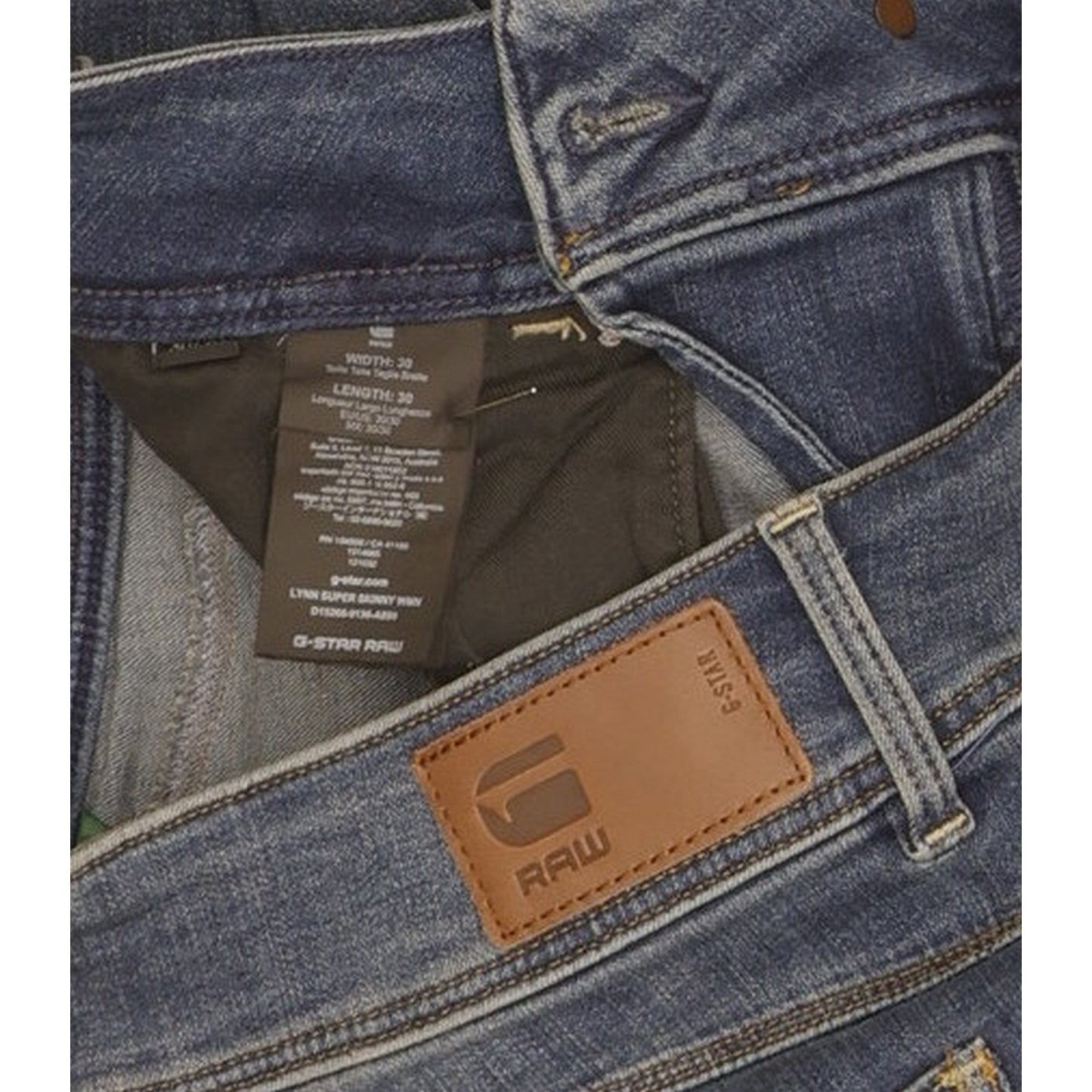 G-Star Lynn Women Blue Skinny Slim Stretch Jeans W30 L30