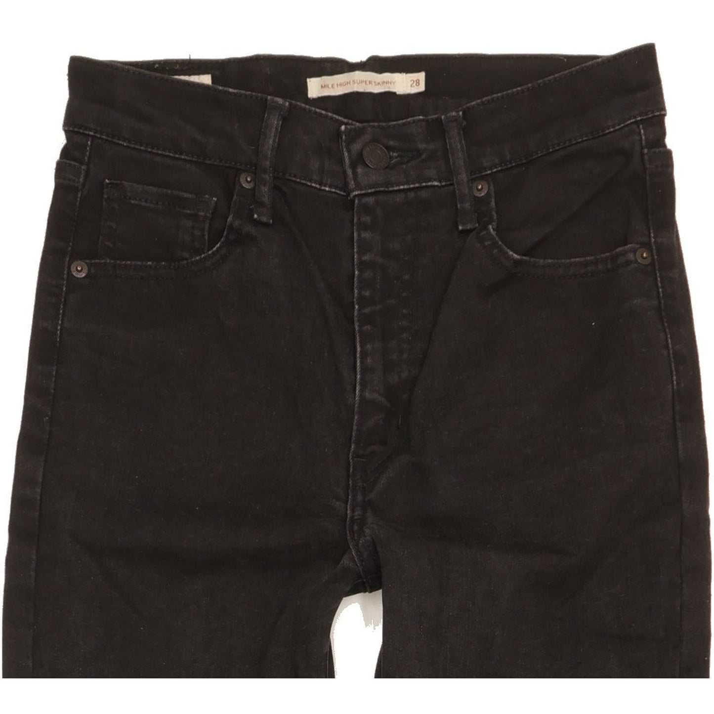 Levi's Mile Black Skinny Slim Stretch Jeans High Waisted W28 L27