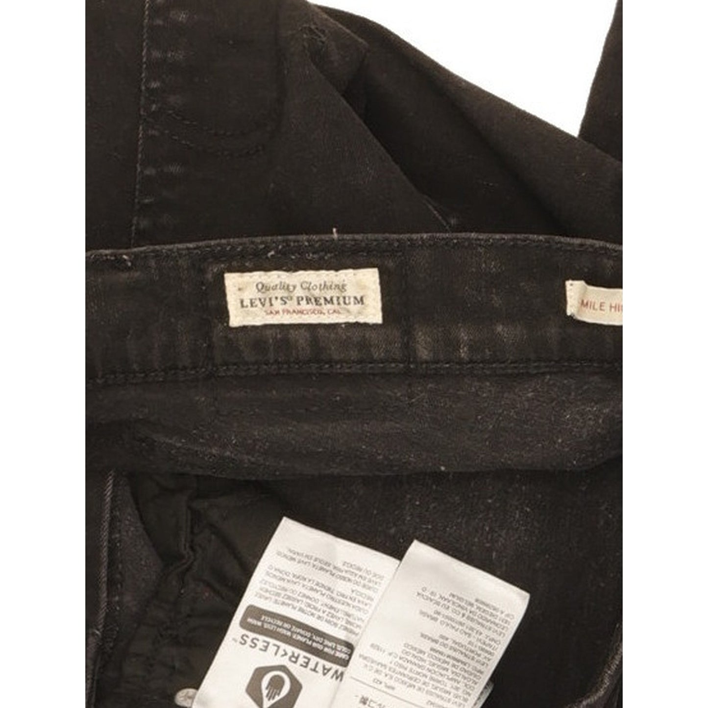 Levi's Mile Black Skinny Slim Stretch Jeans High Waisted W28 L27