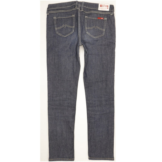 Mustang Men Blue Straight Slim Stretch Jeans W32 L31