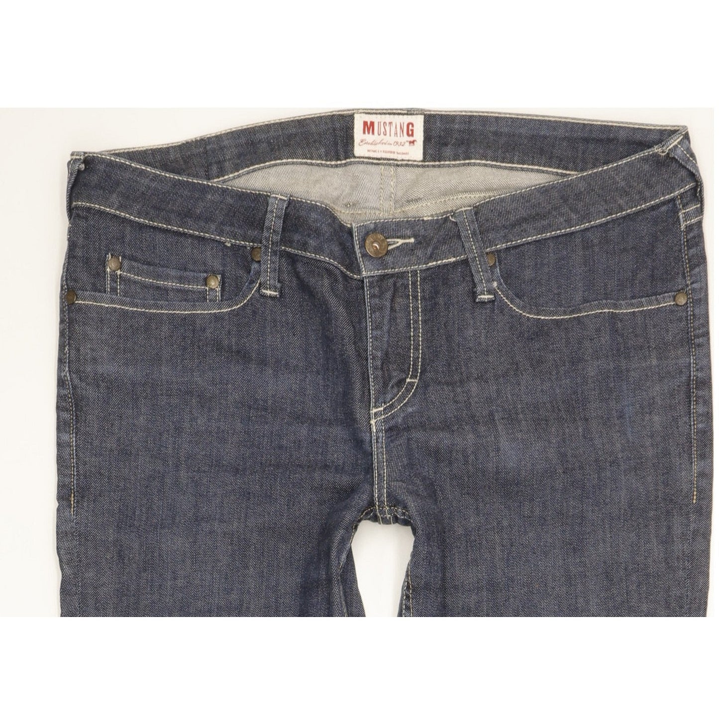Mustang Men Blue Straight Slim Stretch Jeans W32 L31