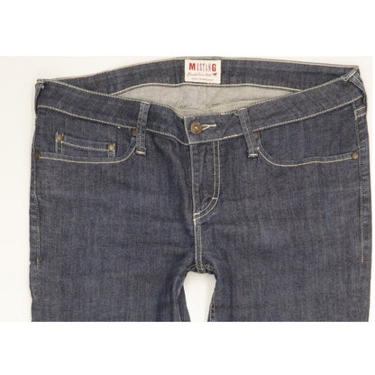 Mustang Men Blue Straight Slim Stretch Jeans W32 L31