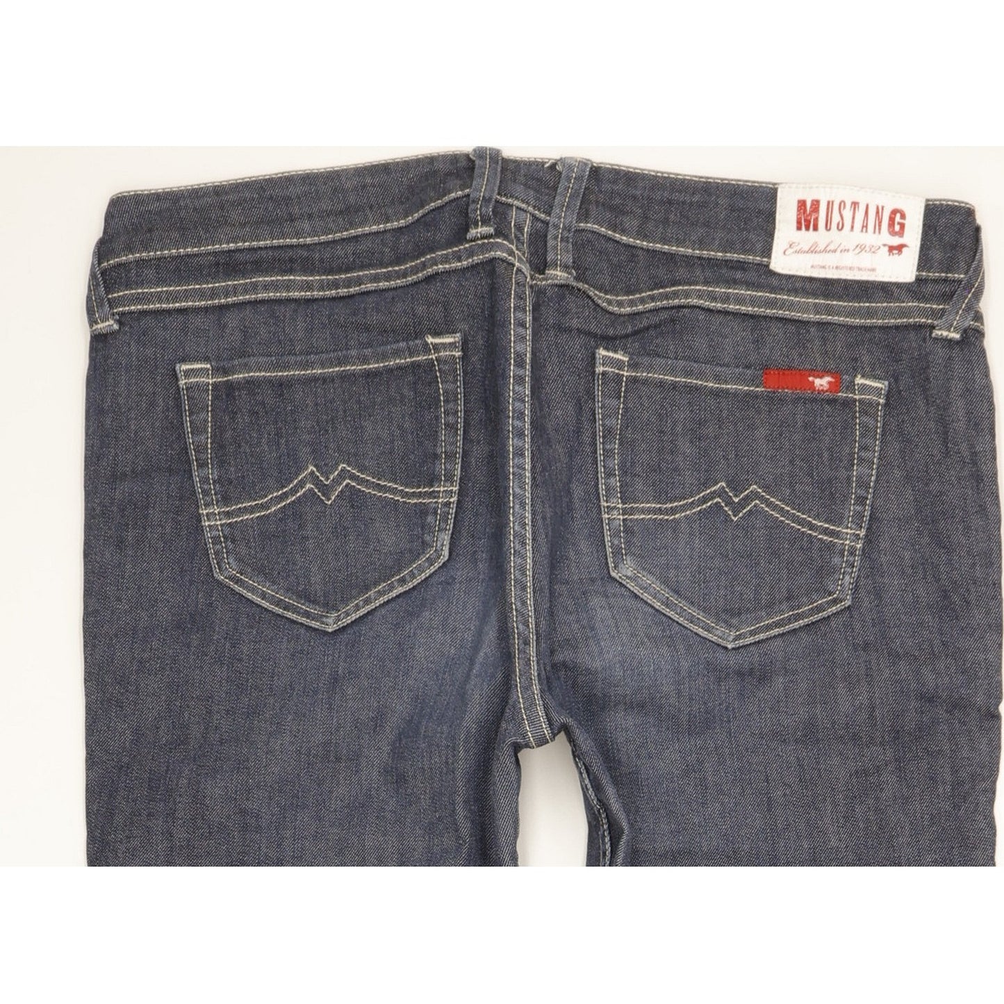 Mustang Men Blue Straight Slim Stretch Jeans W32 L31