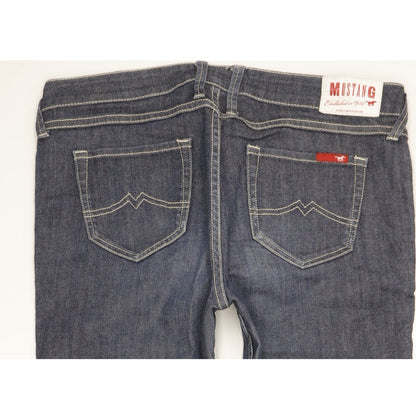 Mustang Men Blue Straight Slim Stretch Jeans W32 L31