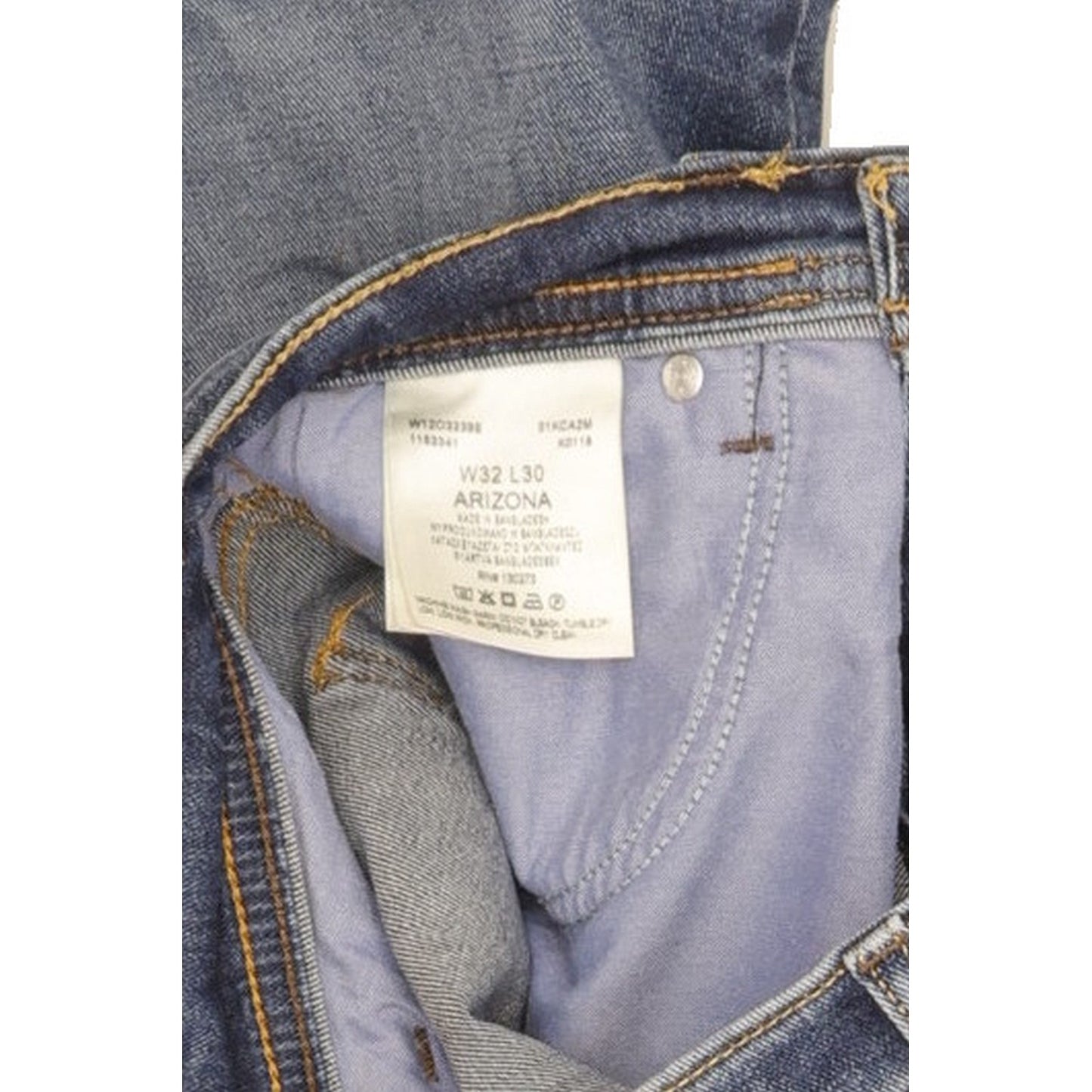 Wrangler Arizona Men Blue Straight Regular Stretch Jeans W32 L30