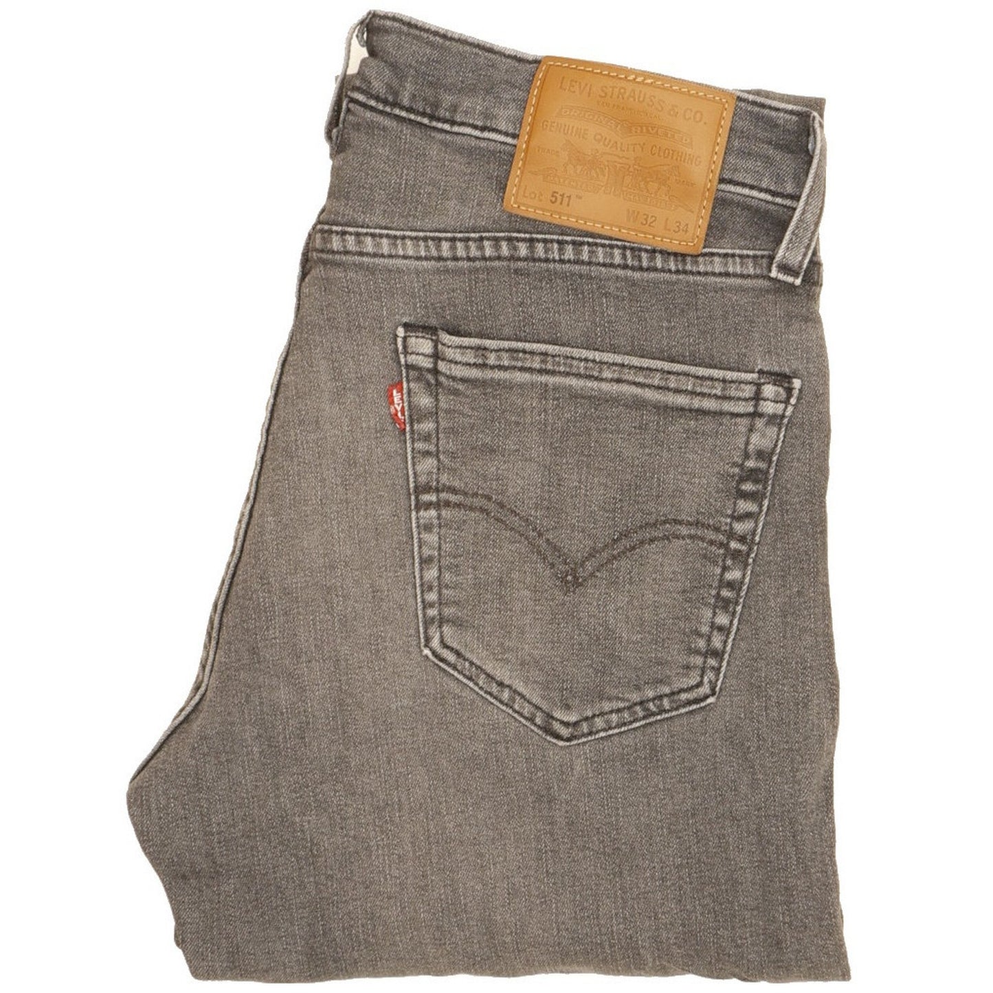 Levi's 511 Men Grey Straight Slim Jeans W32 L34