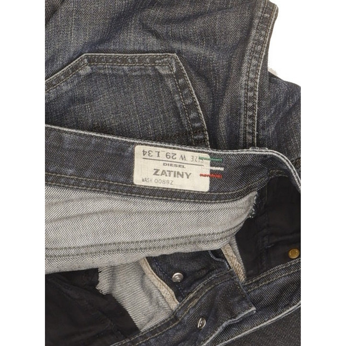 Diesel Zatiny Men Blue Bootcut Slim Jeans W29 L34