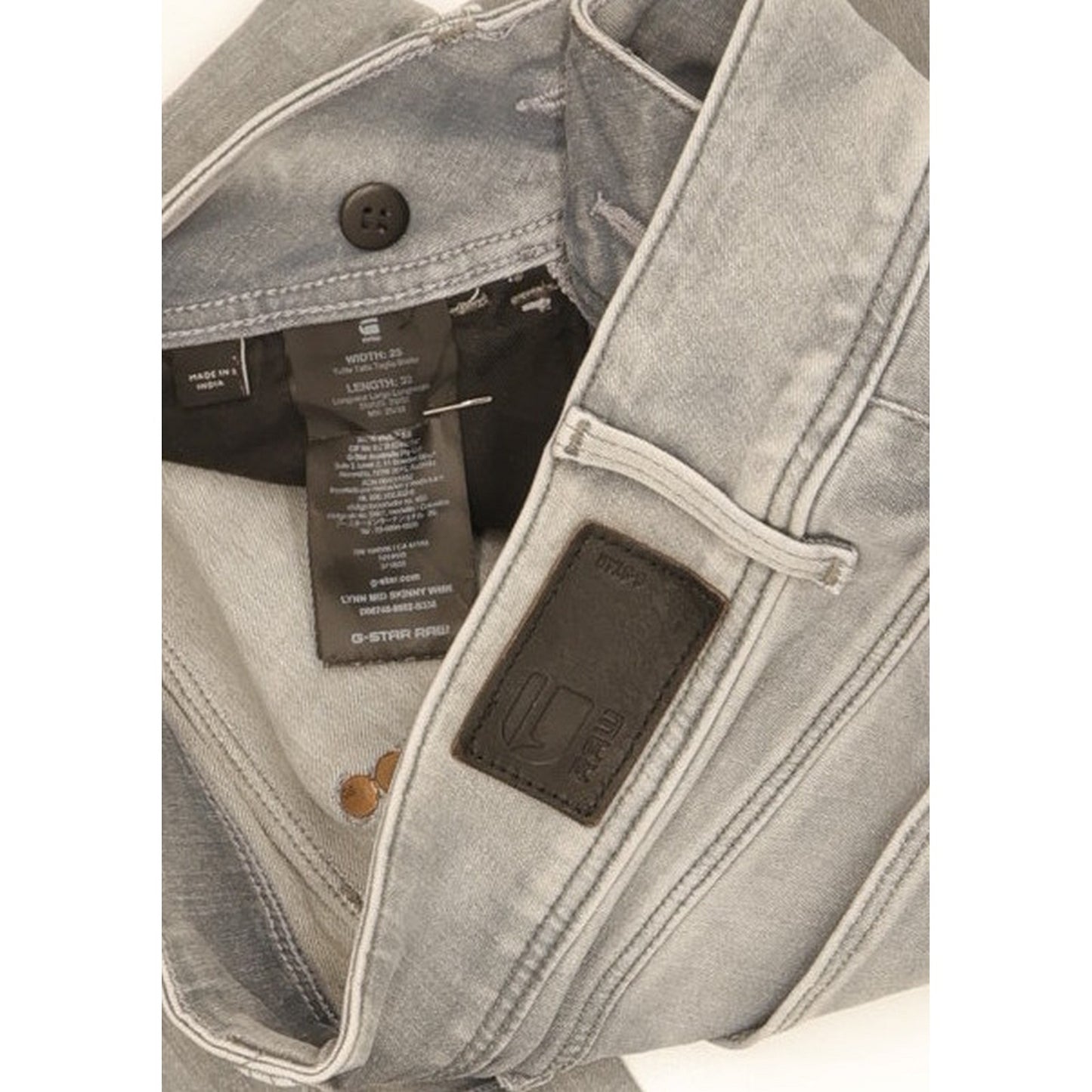 G-Star Lynn Women Grey Skinny Slim Stretch Jeans W25 L31