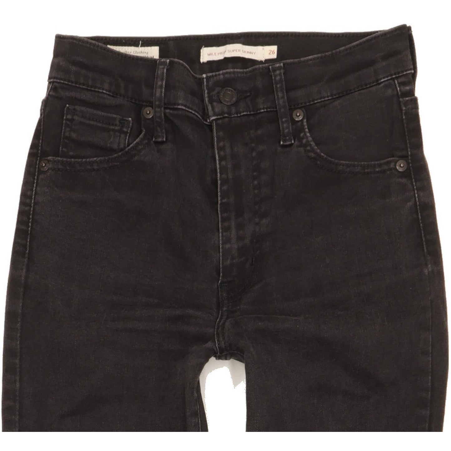 Levi's Mile Women Black Skinny Slim Stretch Jeans W26 L29
