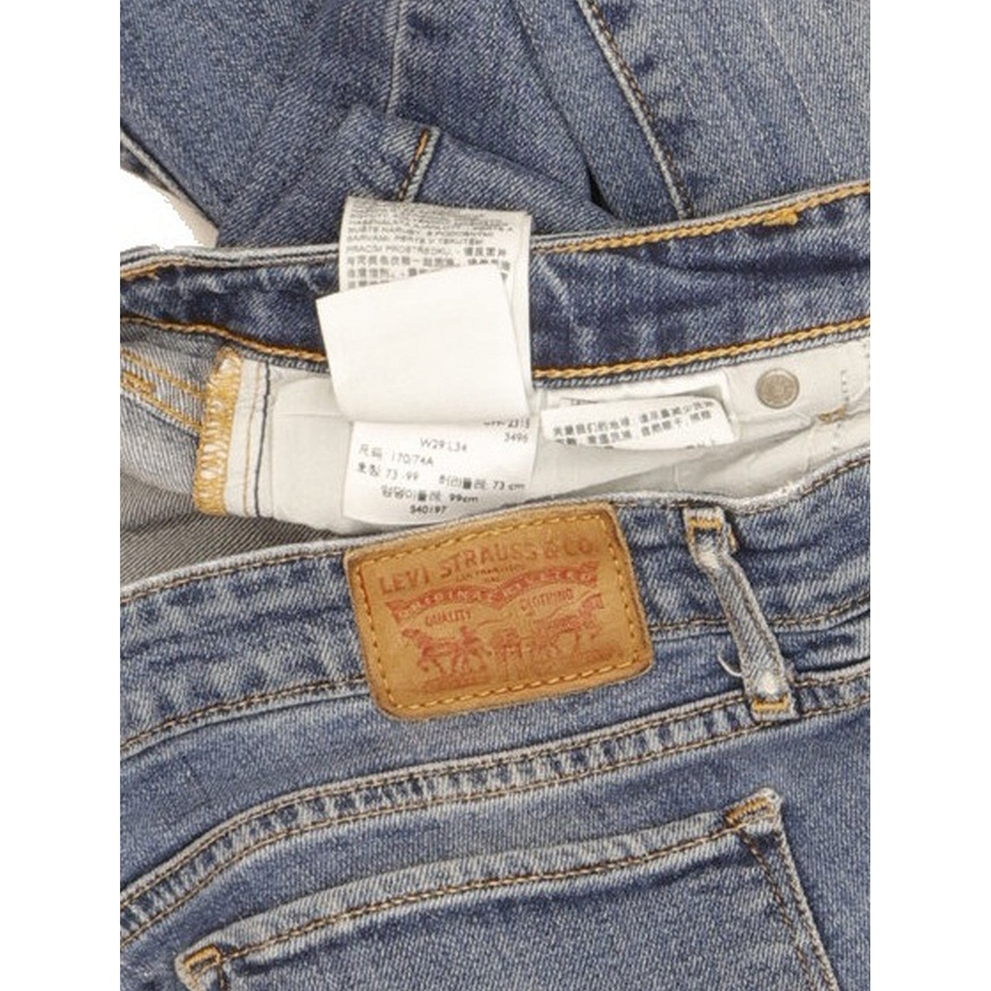 Levi's 714 Men Blue Straight Slim Stretch Jeans W29 L33