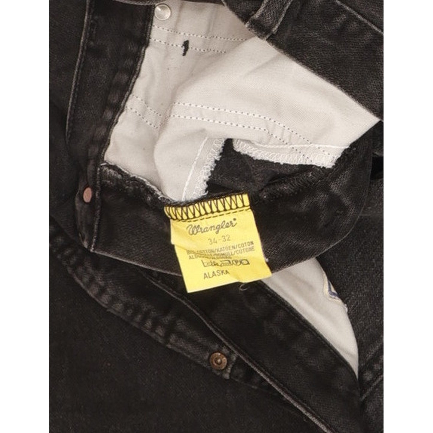 Wrangler Alaska Men Black Straight Regular Jeans W34 L31