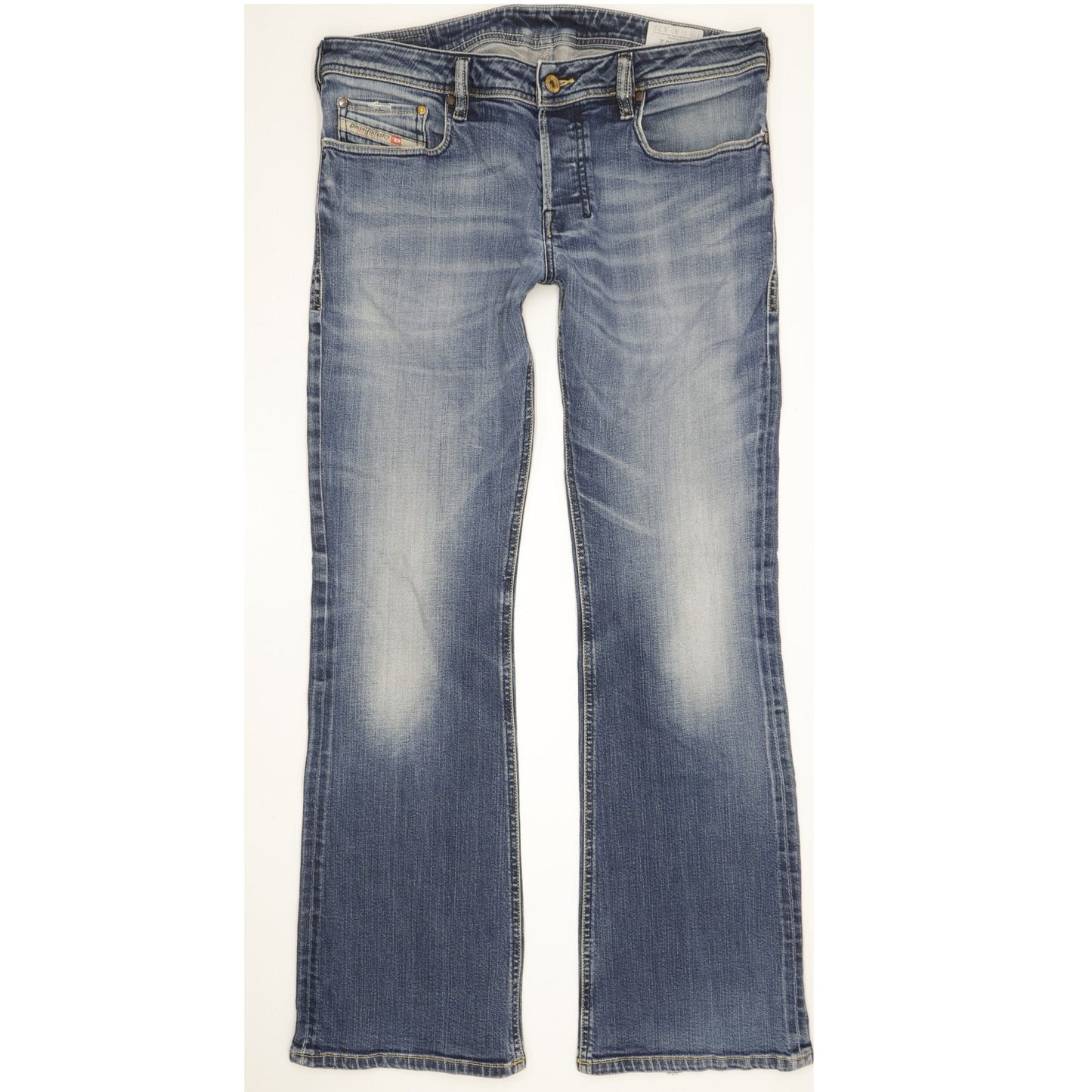 Diesel Zathan Men Blue Bootcut Regular Stretch Jeans W32 L31