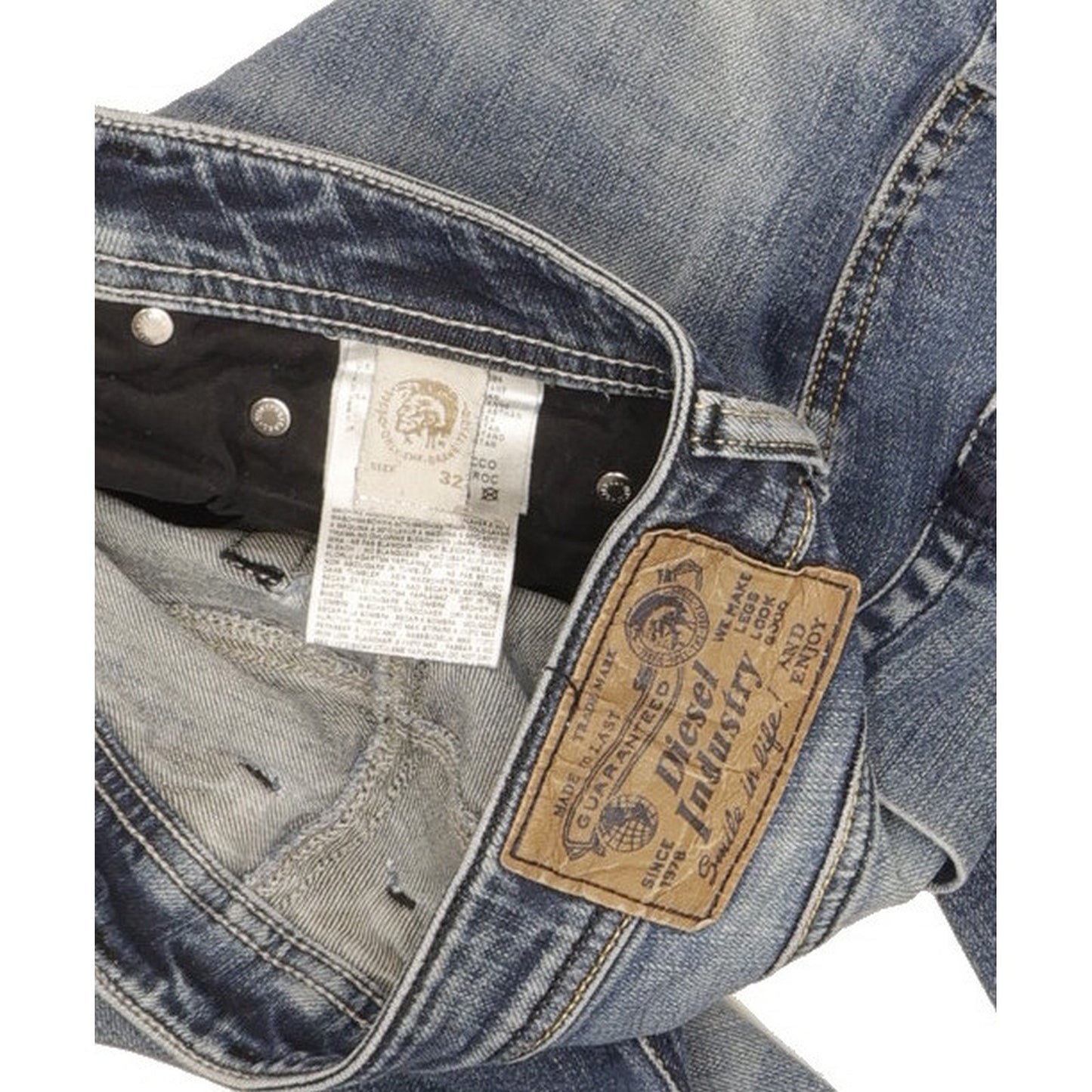 Diesel Zathan Men Blue Bootcut Regular Stretch Jeans W32 L31